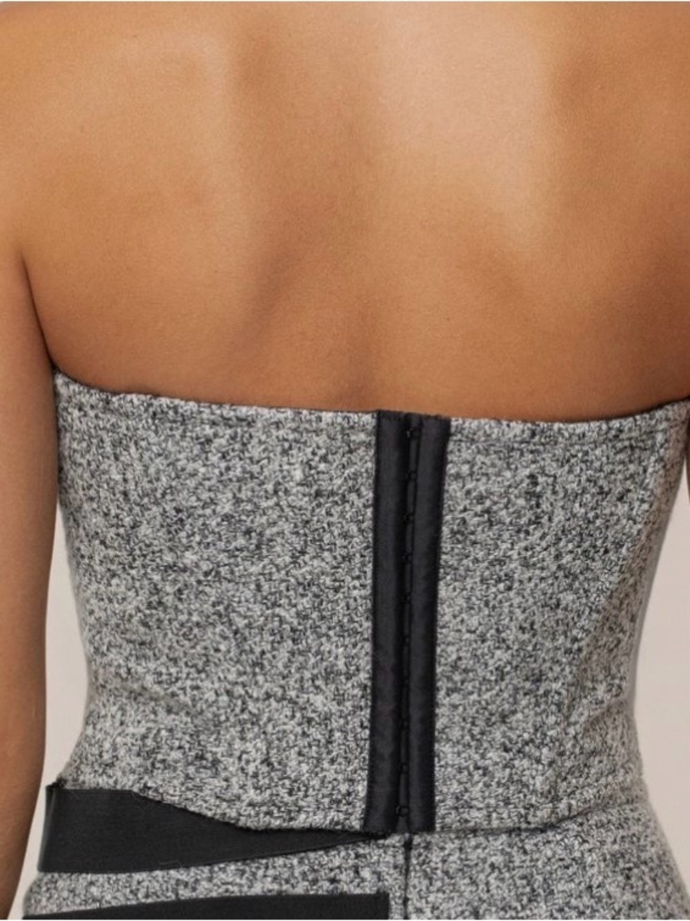JLUXLABEL Gray Tweed Corset Top - Picture 4 of 4
